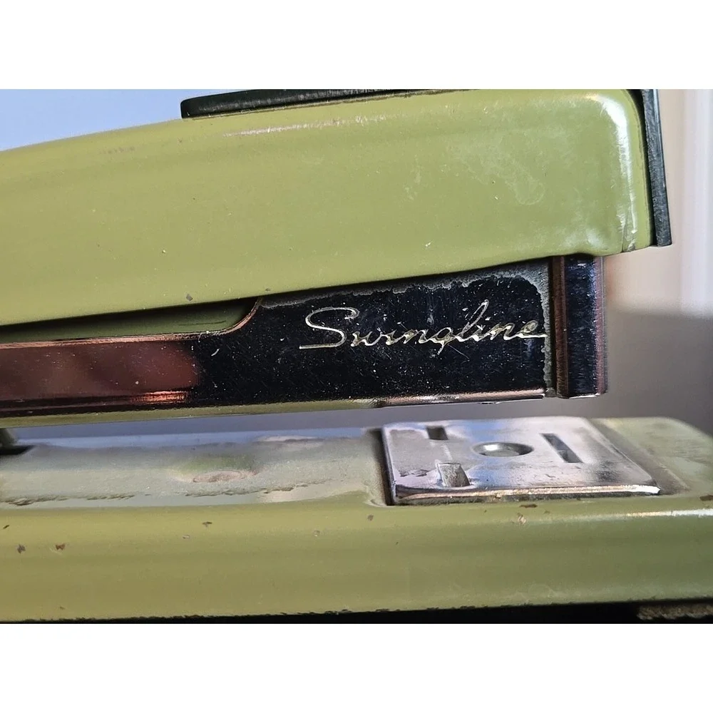 2 Vtg Swingline Model 711 Black Green Desktop 5
